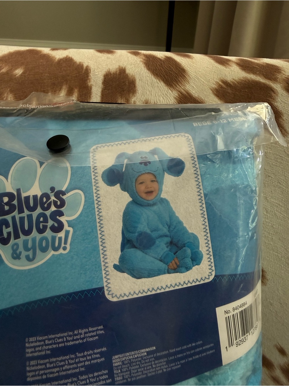 BRAND NEW Nickelodeon Blue's Clues & You Blue Infant Halloween Costume 6-12M - Picture 3 of 3